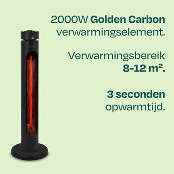 2dekans | VONROC Staande Terrasverwarmer Panarea 2000W –, Ophalen of Verzenden, Zo goed als nieuw