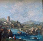 Giuseppe Zais (1709-1784), Navolger van - Paesaggio bucolico