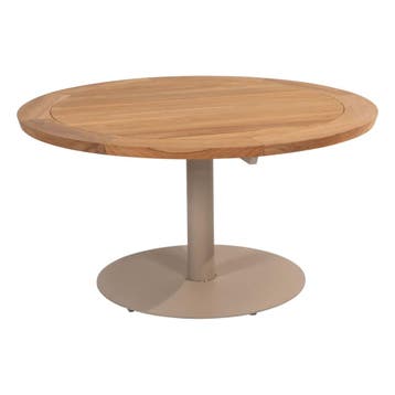 4 Seasons Outdoor  Taste 4SO Saba low dining teak tafel 130, Tuin en Terras, Nieuw