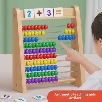 Houten Telraam Educatief Speelgoed - 100 Kralen voor Rekenon, Verzenden, Nieuw
