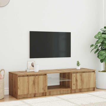 vidaXL Tv-meubel met LED 140x40x36 cm bewerkt hout, Huis en Inrichting, Kasten | Televisiemeubels, Verzenden, Nieuw, Overige houtsoorten