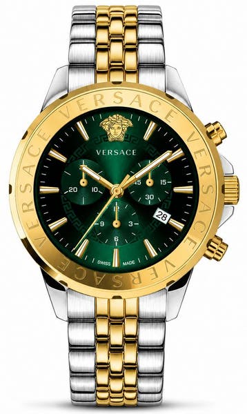 Versace VEV602023 Chrono Signature heren horloge 44 mm, Overige merken, Staal, Verzenden, Polshorloge
