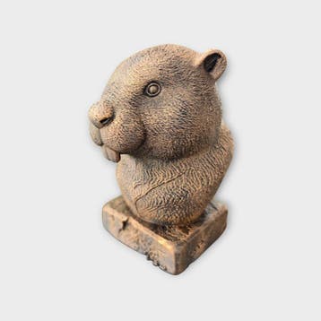Bust of a beaver statue - home decor animal lover gift him h, Verzenden, Nieuw