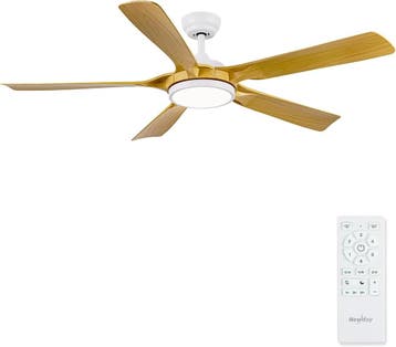 Plafondventilator 142cm Hout | Retourdeal 41% Korting, Witgoed en Apparatuur, Ophalen of Verzenden, Ventilator met afstandsbediening