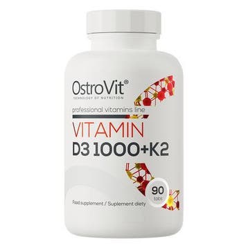 Ostrovit - Vitamine D3 + K2 - 90 Tabletten, Verzenden, Nieuw, Poeder of Drank