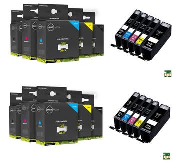 Geschikt AANBIEDING Canon pgi-550 XL en cli-551 XL serie 10X, Nieuw, Cartridge, Inktmedia
