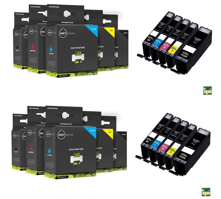 Geschikt AANBIEDING Canon pgi-550 XL en cli-551 XL serie 10X, Computers en Software, Printerbenodigdheden, Cartridge, Nieuw