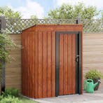 vidaXL Tuinhuisjes Bruin 137 x 81 x 180 cm Metaal, Verzenden, Nieuw