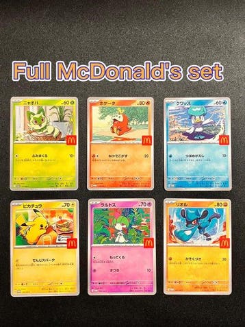 Pokémon - 6 Card - Pikachu, Full McDonalds set, Nieuw