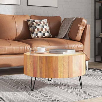 vidaXL Salontafel massief gerecycled hout, Huis en Inrichting, Tafels | Salontafels, Verzenden, Nieuw, Overige houtsoorten, 50 tot 100 cm