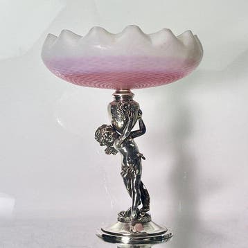 Art Nouveau - Tafelmiddenstuk - Origineel - Cherub Roze