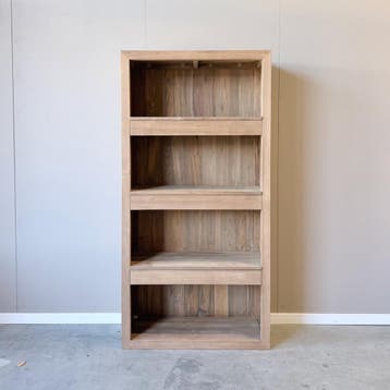 Teak boekenkast met drie blinde laden, Huis en Inrichting, Ophalen of Verzenden, Nieuw