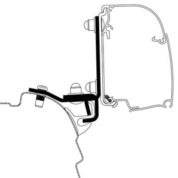 Thule VW T5/T6 Minivan Brandrup Top-Rail G2 Adapter 4200, Nieuw