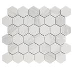 Wand Mozaïek Tegels Factory Hexagon Keramiek Carrara Wit..., Nieuw, Ophalen of Verzenden, 20 tot 40 cm, 10 m² of meer