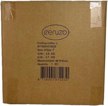 2dekans | Ceruzo Boodschappentrolley met Vouwkrat - 50 Liter, Ophalen of Verzenden, Zo goed als nieuw