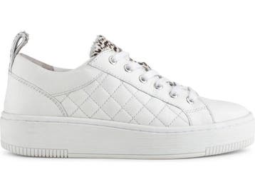 PS Poelman Esquimo - Dames Quilted Leren Tennis Sneakers -, Verzenden, Zo goed als nieuw