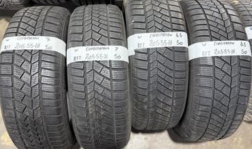 4x 205-55-16 Continental RFT Winter 2x6.5mm€50 PST 205 55 16, Auto-onderdelen, Banden en Velgen, Ophalen, Gebruikt, 16 inch, Band(en)