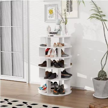 5-Laags Roterend Schoenenrek – 360° Organizer 24 Paar, Verzenden, Nieuw