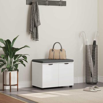 vidaXL Halbank Wit 60 x 38 x 46 cm Geïndustrialiseerd hout, Verzenden, Nieuw