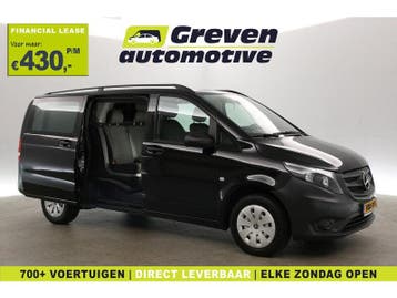 Mercedes-Benz Vito CDI Lang 140PK | Dubbele Cabine | Clima, Euro 6, Zwart, Mercedes-Benz, Nieuw