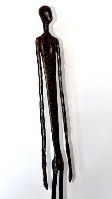 Abdoulaye Derme - sculptuur, “Lhomme silencieux” - 78.5 cm