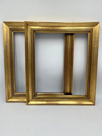 Lijst (2) - Hout - paar gouden lijsten