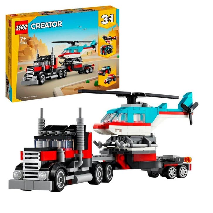 LEGO Creator 31146 Truck Met Helikopter, Kinderen en Baby's, Speelgoed | Duplo en Lego, Nieuw, Verzenden
