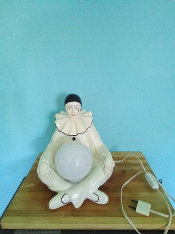 Nachtlampje - Composiet - Pierrot Vintage Lamp