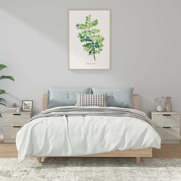 vidaXL Nachtkastjes 2 st bewerkt hout betongrijs, Minder dan 45 cm, Verzenden, Nieuw, Minder dan 55 cm