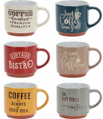 Siaki Koffiemokken - set van 6x stuks -  – Nieuw, Verzenden, Nieuw