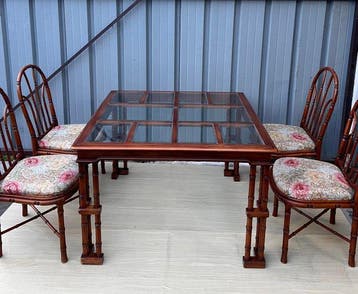 Attr. Giorgetti - Tafel (5) - Hout, Glas