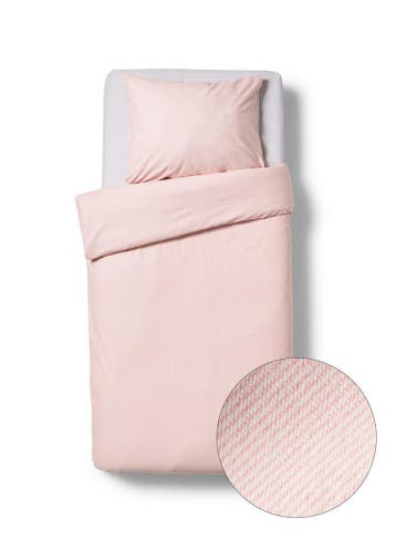HEMA Dekbedovertrek 140x200/220cm flanel lijnen roze, Verzenden, Nieuw, Roze