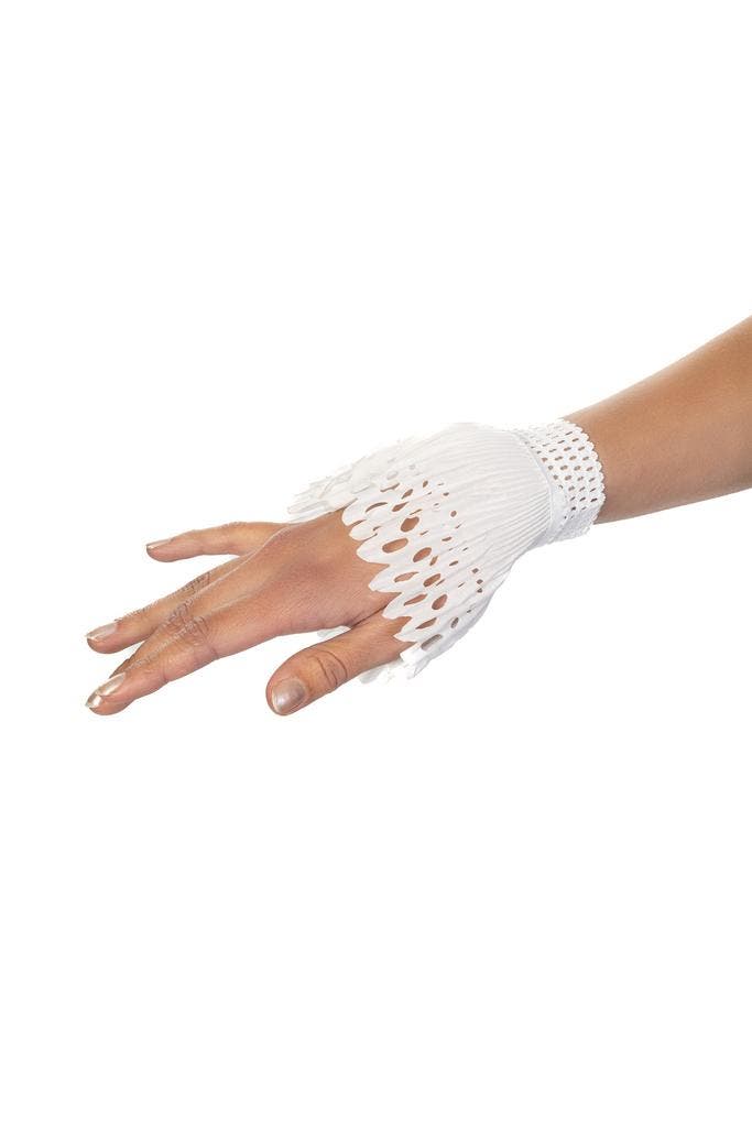 KIMU® Manchetten Wit Katoen Plissé Piet Pietenpak Witte Manc, Hobby en Vrije tijd, Feestartikelen, Carnaval, Feestartikel, Nieuw