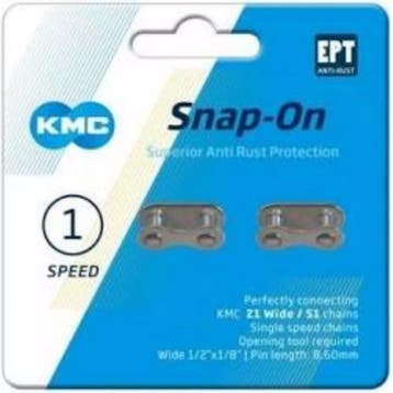 KMC Verbindingsschakel 1/8 single speed - Snap On - Anti-..., Ophalen of Verzenden, Nieuw, Derailleur of Ketting