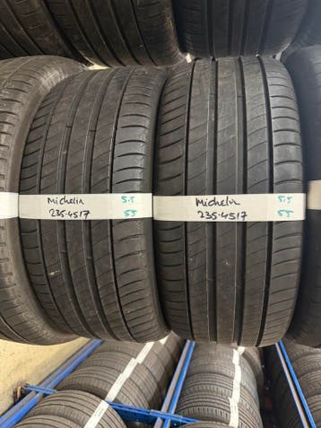235-45-17 Michelin Zomerbanden 5.5mm Incl Montage 235 45 17, Ophalen, Gebruikt, 17 inch, 235 mm