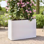 Hoge plantenbak Terrassa – wit - 80 x 40 x 60 cm, Verzenden, Nieuw