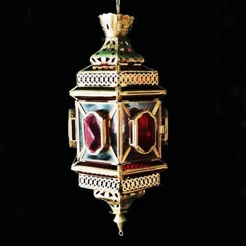 Plafondlamp - Verguld messing - Granadische lantaarnlamp