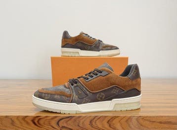 Louis Vuitton - LV Trainer Brown Suede Monogram - Sneakers -, Nieuw