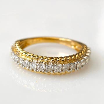 Zonder minimumprijs - Verlovingsring - 18 karaat Zilver,, Sieraden, Tassen en Uiterlijk, Antieke sieraden