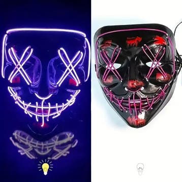 Halloween masker - LED  Wit, Ophalen of Verzenden, Nieuw