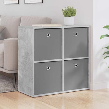 vidaXL Dressoir met lade Beton Grijs 68,5 x 32 x 67 cm, Verzenden, Nieuw, 50 tot 100 cm, 25 tot 50 cm