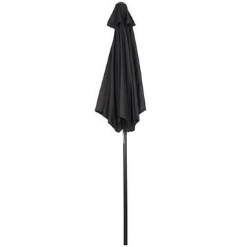 TRUUSK Draaibare Parasol Ø196 cm - Kantelfunctie - Zeshoekig, Verzenden