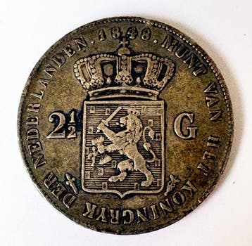 Nederland. Willem II. 2 1/2 Gulden 1848 (Zonder, Postzegels en Munten, Munten | Nederland