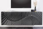 Massief dressoir SCORPION 180cm zwart hangend mangohout 3D, Ophalen of Verzenden, Nieuw
