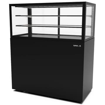 Neutrale Vitrine | INTEGRA | Zwart | 3 Niveaus | Wielen, Verzenden, Nieuw in verpakking