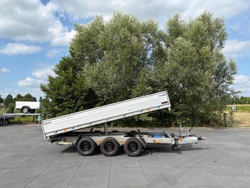 Hapert Ferro 4 x 2 meter 3-zijdige kipper 3500 kg parabool, Ophalen, Gebruikt