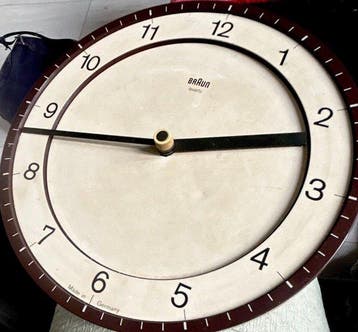 Wandklok - Braun - - Acrylnitril-butadieen-styreen -