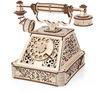 Eco Wood 3D Houten Retro Telefoon DIY Modelbouw (Recreatie), Verzenden, Nieuw