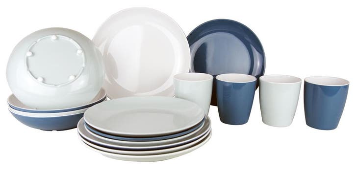 Gimex Classic Line Lavendel servies 16-delig (Servies Gimex), Caravans en Kamperen, Kampeeraccessoires, Nieuw, Ophalen of Verzenden