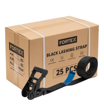 25x FORTEX 1-delige spanband met ratel - 35mm - 1500/3000daN, Verzenden, Nieuw